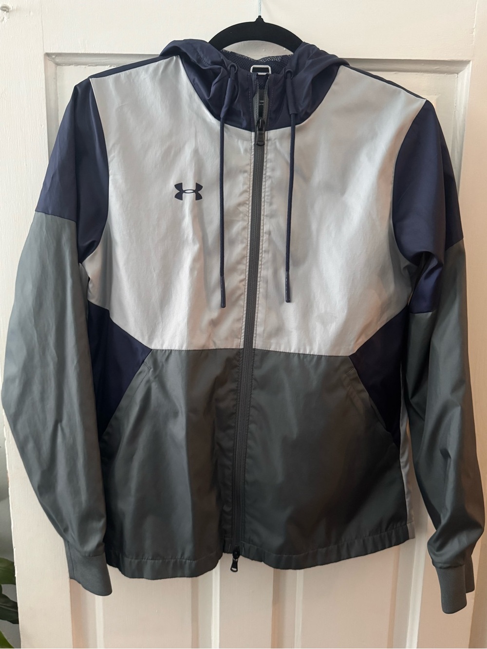 Under Armour Navy and Charcoal Mesh-Lined Windbreaker Jacket